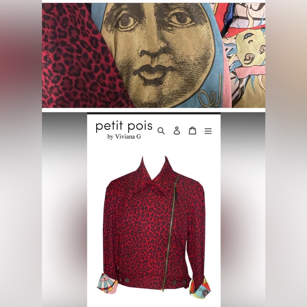 Viviana G Petit Pois Red Leopard Sport Jacket